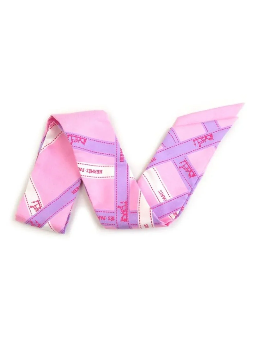 Hermes Scarf Twirly Scarves Pink - Picture 3 of 7